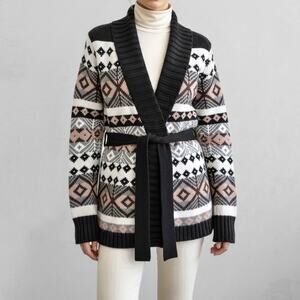 Old Navy Lambwsool Blend Cardigan Sweater S Southwestern Aztec Boho Cabincore